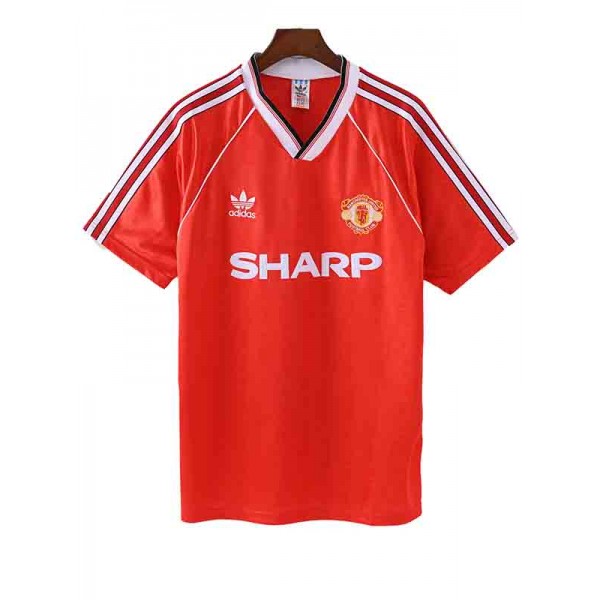 Manchester united home jersey mens retro shirt 1989-1990
